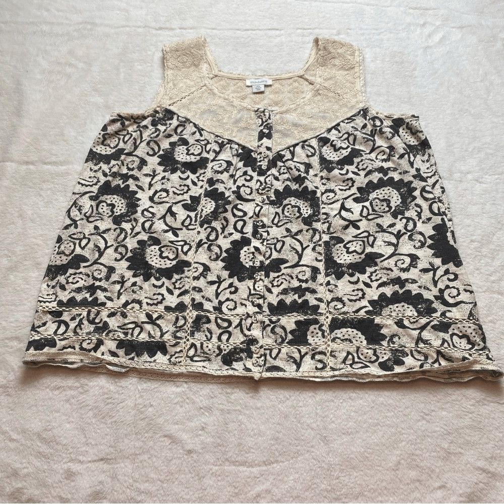 Sundance Camilla Top Womens PS Petite Embroidered Lace Cotton Sleeveless Blouse